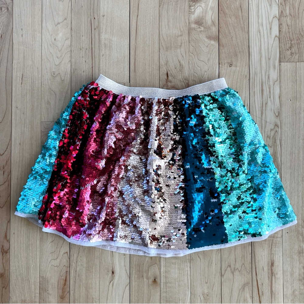 Rainbow sequin skirt